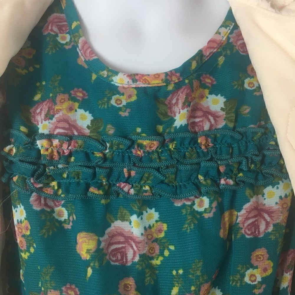 LITTLE LASS Dress And Vest Set Size 4 - Picture 3 of 8